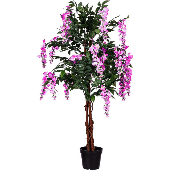 PLANTASIA Umelý strom Vistéria 120cm, ružová