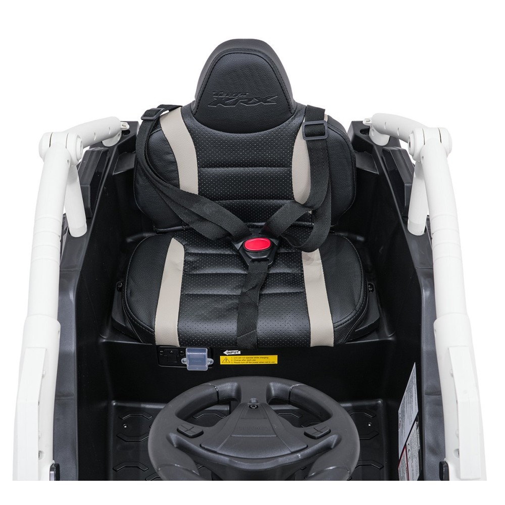 JOKO Elektrické autíčko Buggy Kawasaki TERYX KRX1000 4x4, penové kolesá, kožené sedadlo, sivé