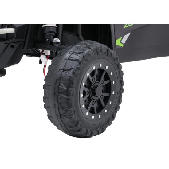 JOKO Elektrické autíčko Buggy Kawasaki TERYX KRX1000 4x4, penové kolesá, kožené sedadlo, sivé