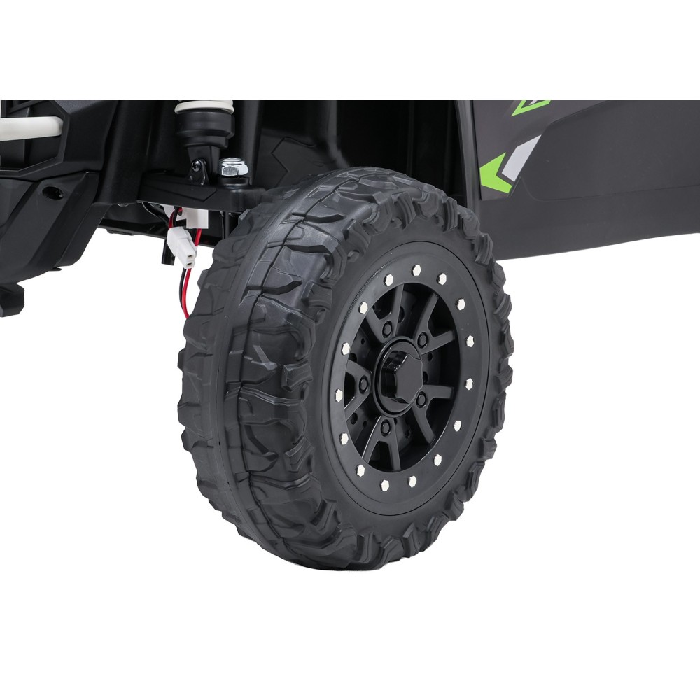 JOKO Elektrické autíčko Buggy Kawasaki TERYX KRX1000 4x4, penové kolesá, kožené sedadlo, sivé