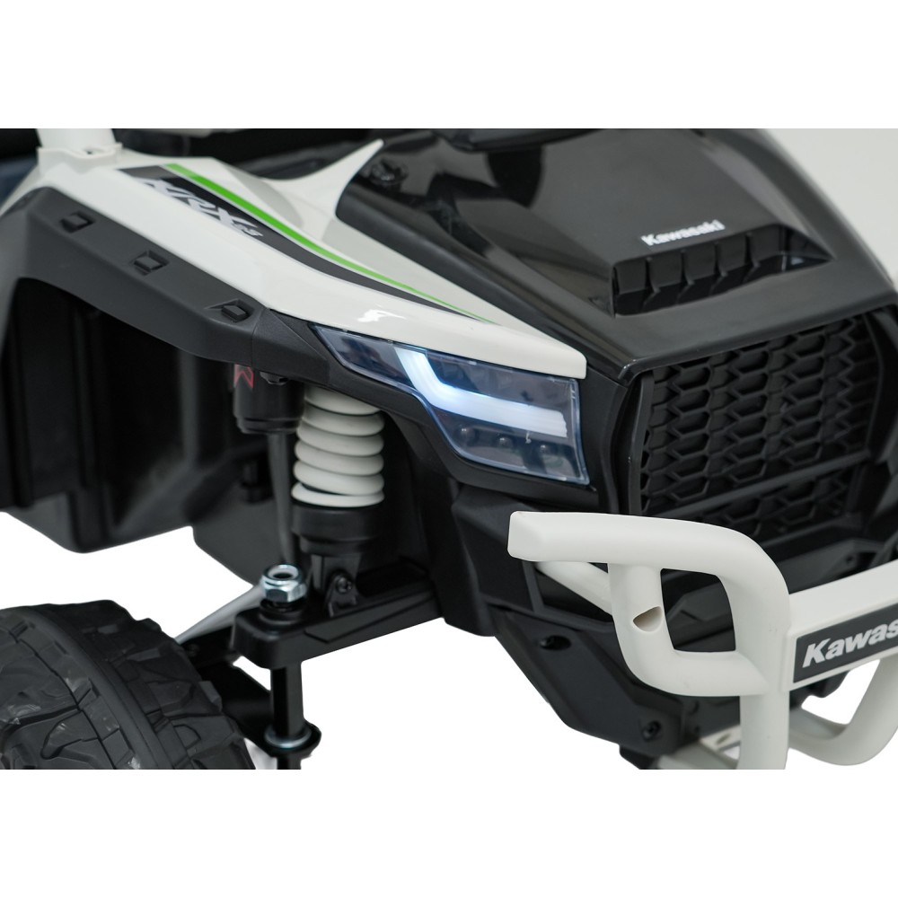 JOKO Elektrické autíčko Buggy Kawasaki TERYX KRX1000 4x4, penové kolesá, kožené sedadlo, sivé