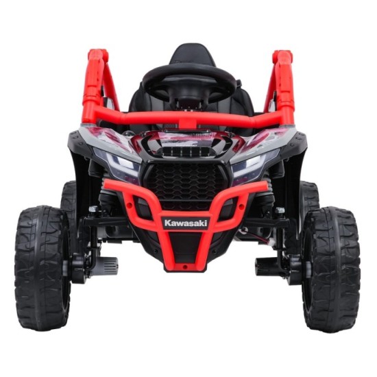 JOKO Elektrické autíčko Buggy Kawasaki TERYX KRX1000 4x4, penové kolesá, kožené sedadlo, červené