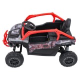 JOKO Elektrické autíčko Buggy Kawasaki TERYX KRX1000 4x4, penové kolesá, kožené sedadlo, červené