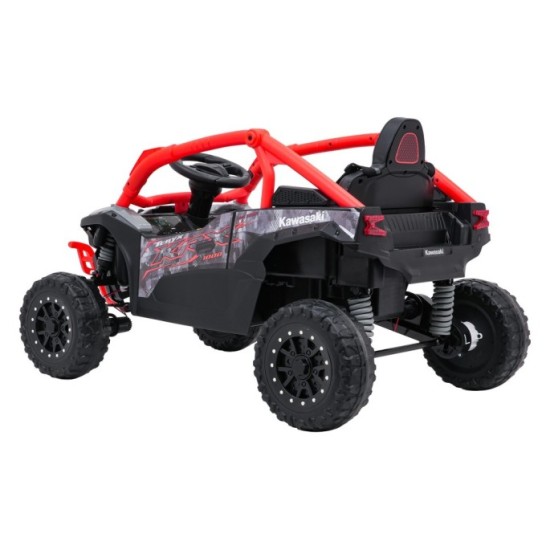 JOKO Elektrické autíčko Buggy Kawasaki TERYX KRX1000 4x4, penové kolesá, kožené sedadlo, červené