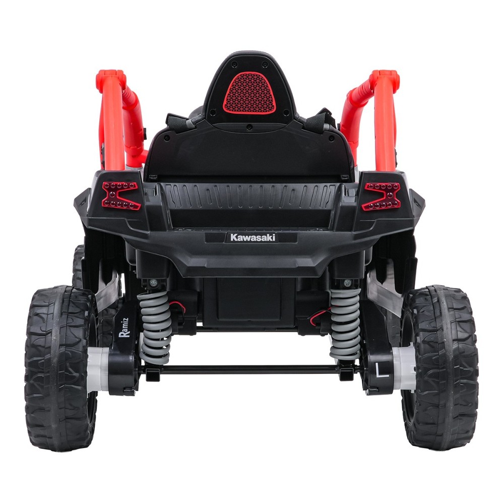 JOKO Elektrické autíčko Buggy Kawasaki TERYX KRX1000 4x4, penové kolesá, kožené sedadlo, červené