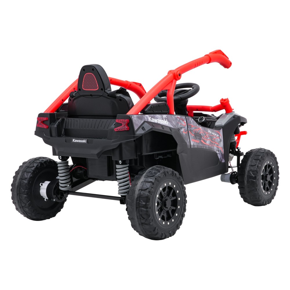 JOKO Elektrické autíčko Buggy Kawasaki TERYX KRX1000 4x4, penové kolesá, kožené sedadlo, červené