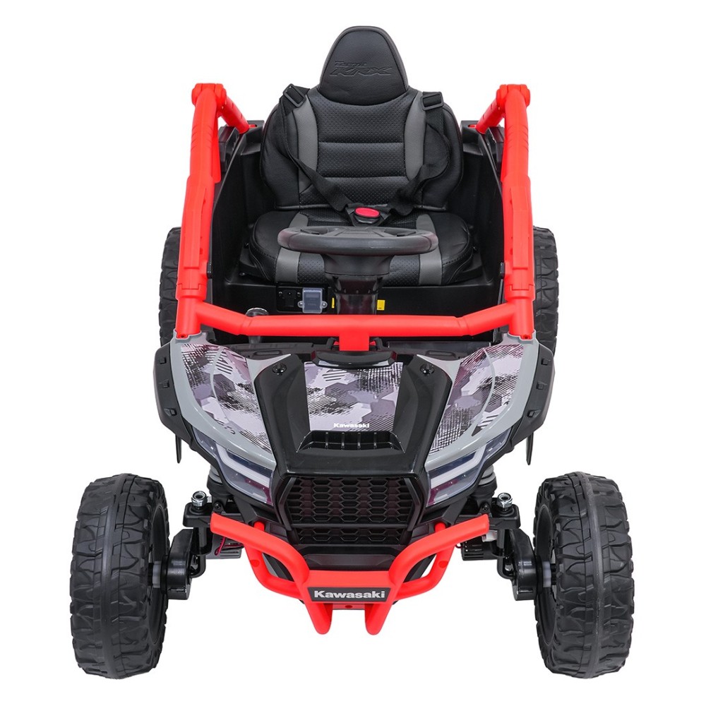 JOKO Elektrické autíčko Buggy Kawasaki TERYX KRX1000 4x4, penové kolesá, kožené sedadlo, červené