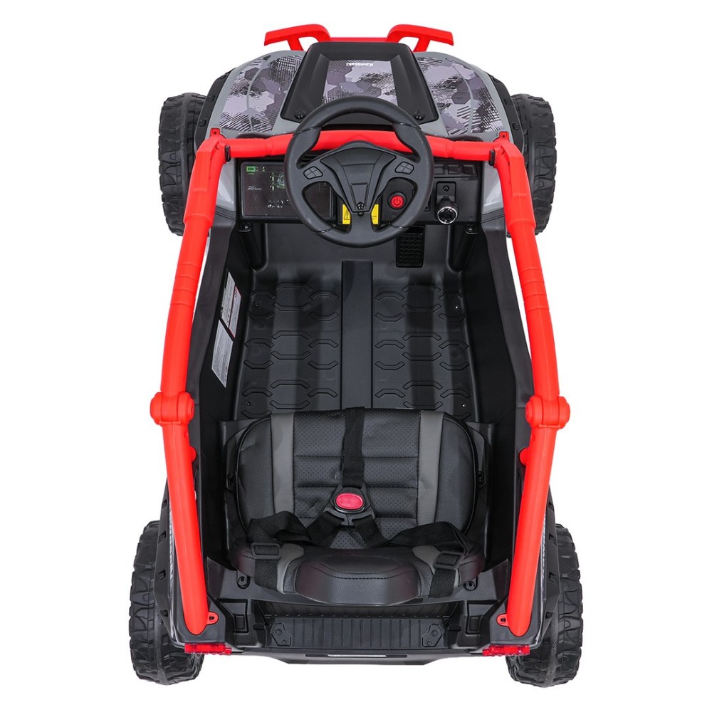 JOKO Elektrické autíčko Buggy Kawasaki TERYX KRX1000 4x4, penové kolesá, kožené sedadlo, červené