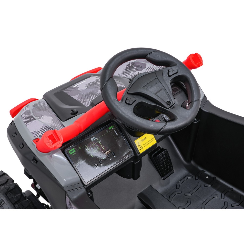 JOKO Elektrické autíčko Buggy Kawasaki TERYX KRX1000 4x4, penové kolesá, kožené sedadlo, červené