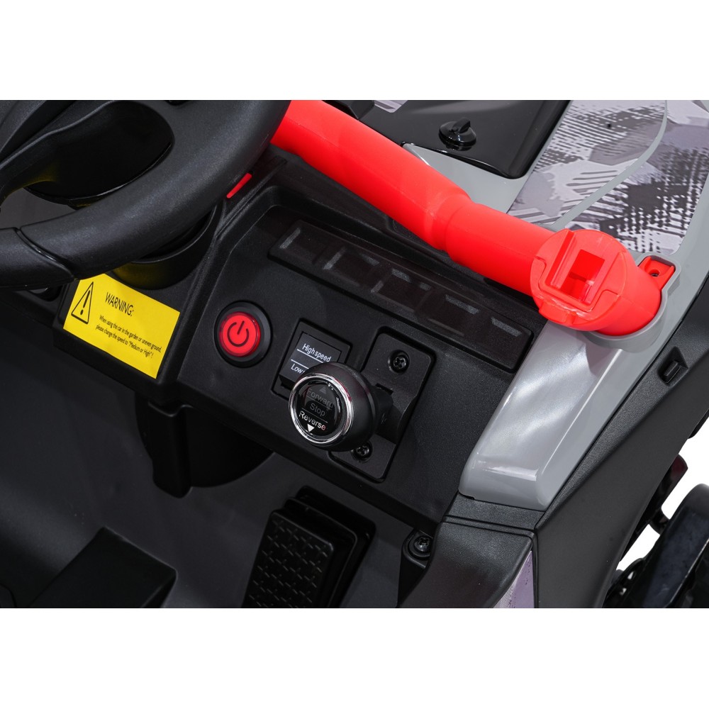 JOKO Elektrické autíčko Buggy Kawasaki TERYX KRX1000 4x4, penové kolesá, kožené sedadlo, červené