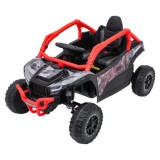 JOKO Elektrické autíčko Buggy Kawasaki TERYX KRX1000 4x4, penové kolesá, kožené sedadlo, červené