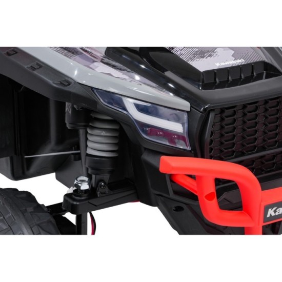 JOKO Elektrické autíčko Buggy Kawasaki TERYX KRX1000 4x4, penové kolesá, kožené sedadlo, červené