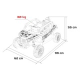 JOKO Elektrické autíčko Buggy Kawasaki TERYX KRX1000 4x4, penové kolesá, kožené sedadlo, červené