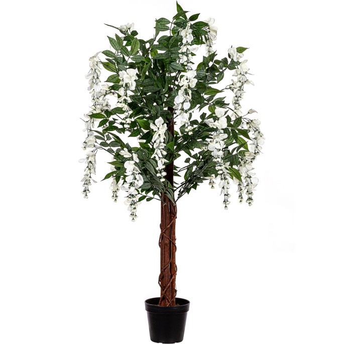 PLANTASIA Umelý strom Vistéria 120 cm, biela