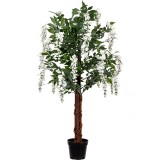 PLANTASIA Umelý strom Vistéria 120 cm, biela