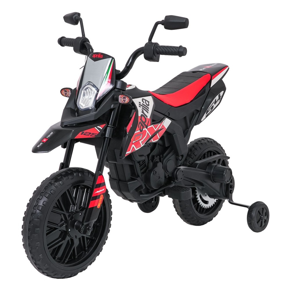 JOKO Elektrická Motorka Aprilia RX, penové kolesá, kožené sedadlo, červená