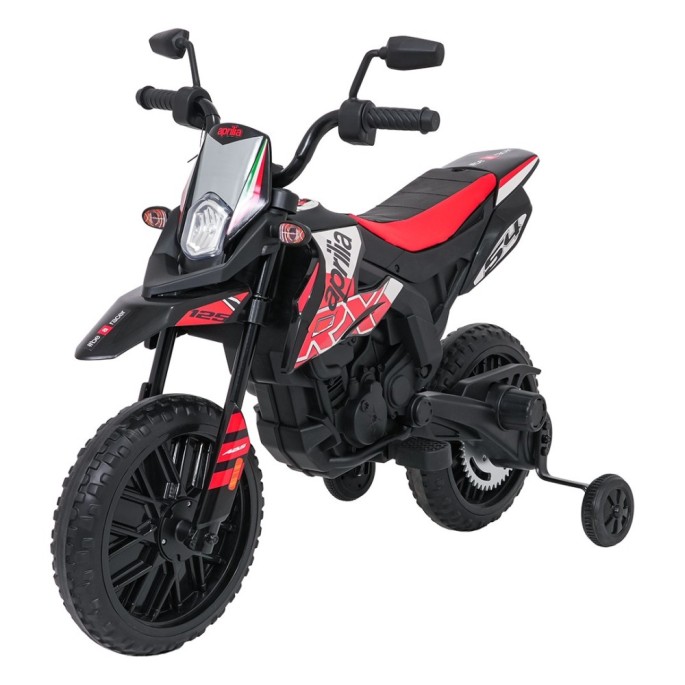 JOKO Elektrická Motorka Aprilia RX, penové kolesá, kožené sedadlo, červená