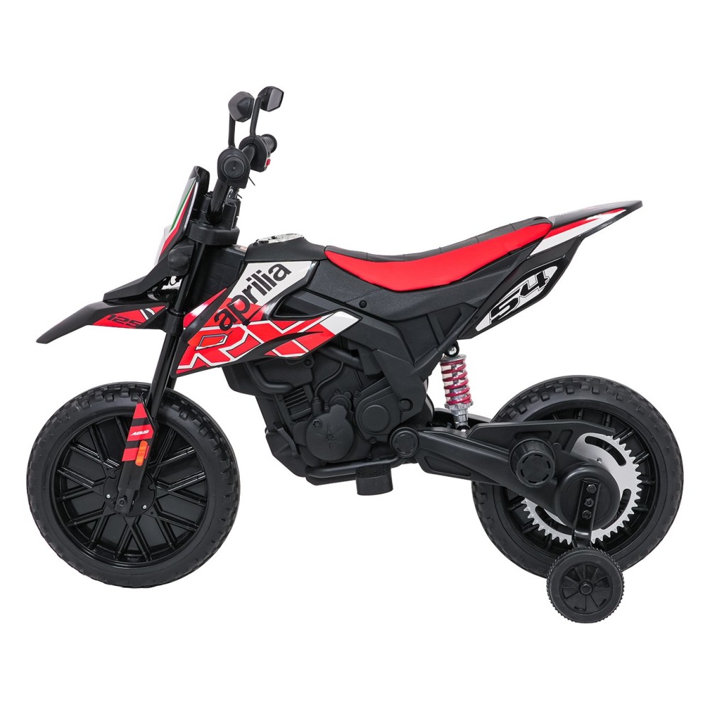 JOKO Elektrická Motorka Aprilia RX, penové kolesá, kožené sedadlo, červená