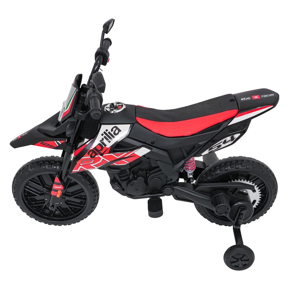 JOKO Elektrická Motorka Aprilia RX, penové kolesá, kožené sedadlo, červená