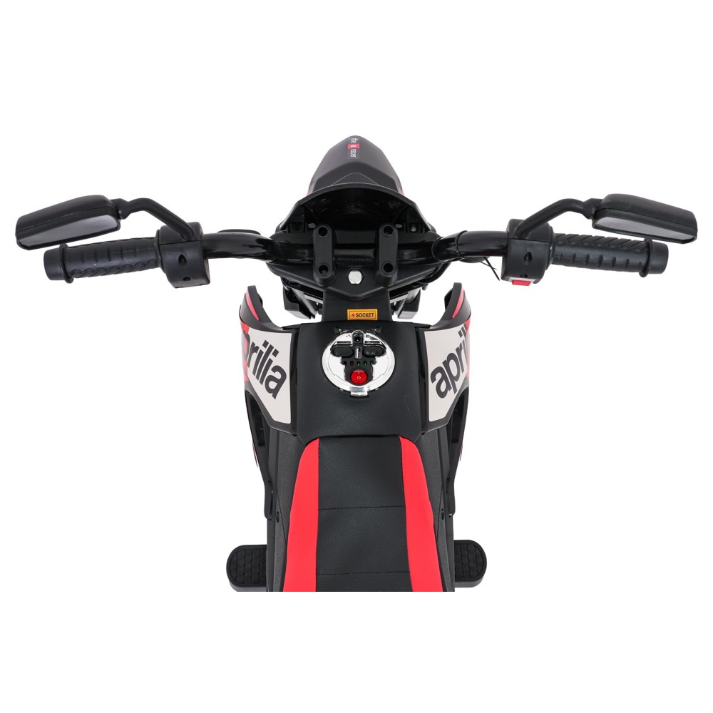 JOKO Elektrická Motorka Aprilia RX, penové kolesá, kožené sedadlo, červená