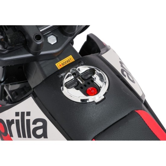 JOKO Elektrická Motorka Aprilia RX, penové kolesá, kožené sedadlo, červená