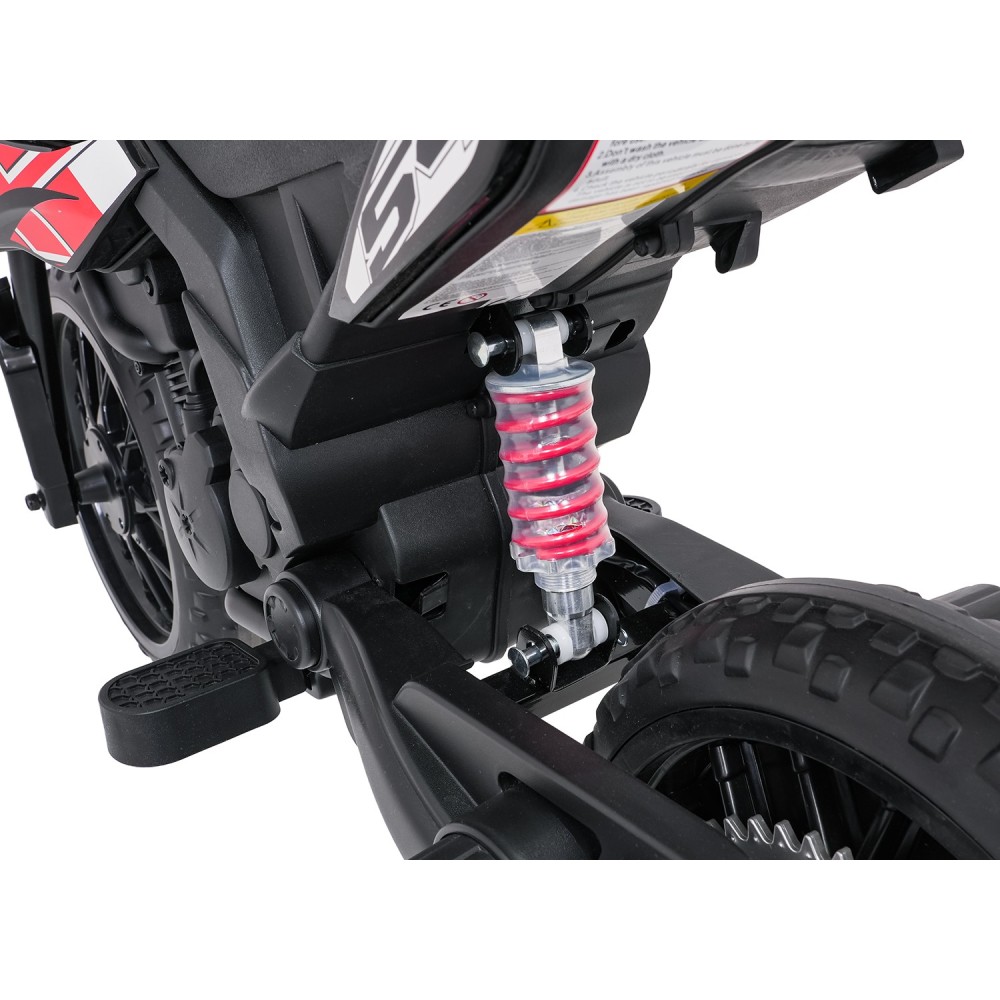 JOKO Elektrická Motorka Aprilia RX, penové kolesá, kožené sedadlo, červená