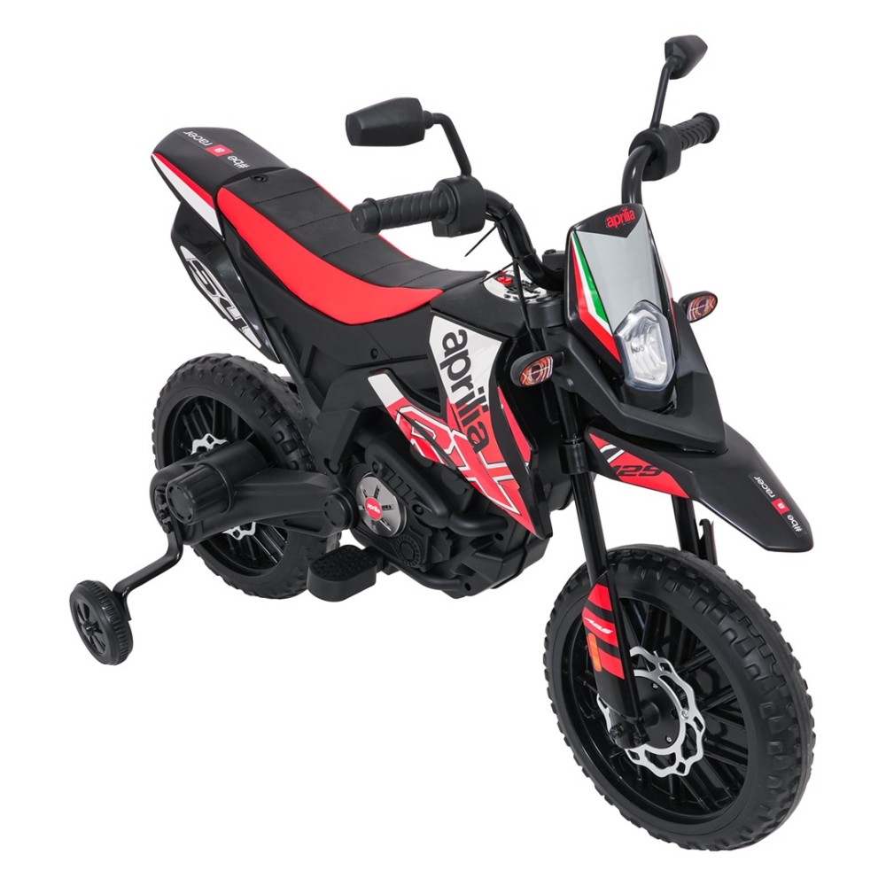 JOKO Elektrická Motorka Aprilia RX, penové kolesá, kožené sedadlo, červená