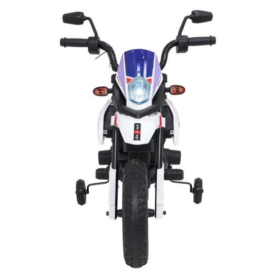 JOKO Elektrická Motorka Aprilia RX, kožené sedadlo, penové kolesá, biela