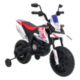 JOKO Elektrická Motorka Aprilia RX, kožené sedadlo, penové kolesá, biela