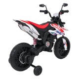 JOKO Elektrická Motorka Aprilia RX, kožené sedadlo, penové kolesá, biela