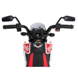 JOKO Elektrická Motorka Aprilia RX, kožené sedadlo, penové kolesá, biela