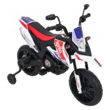 JOKO Elektrická Motorka Aprilia RX, kožené sedadlo, penové kolesá, biela