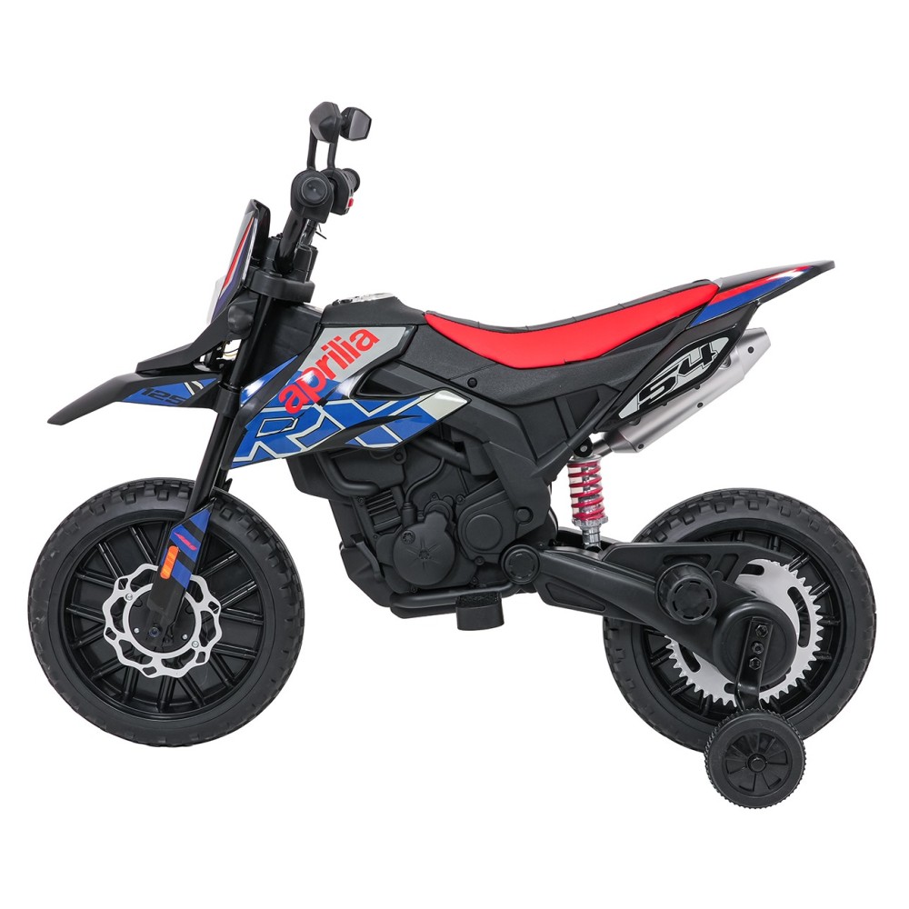 JOKO Elektrická Motorka Aprilia RX, penové kolesá, kožené sedadlo, modrá