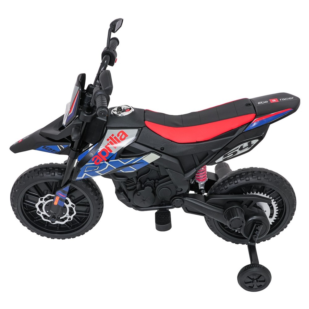 JOKO Elektrická Motorka Aprilia RX, penové kolesá, kožené sedadlo, modrá