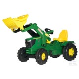 Rolly Toys, Šľapací traktor John Deere 6210R + predný nakladač, plastové kolesá, od 3 do 8 rokov