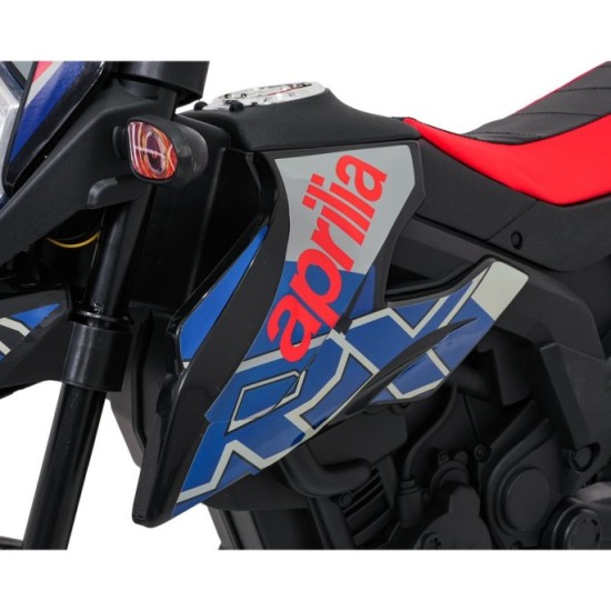 JOKO Elektrická Motorka Aprilia RX, penové kolesá, kožené sedadlo, modrá
