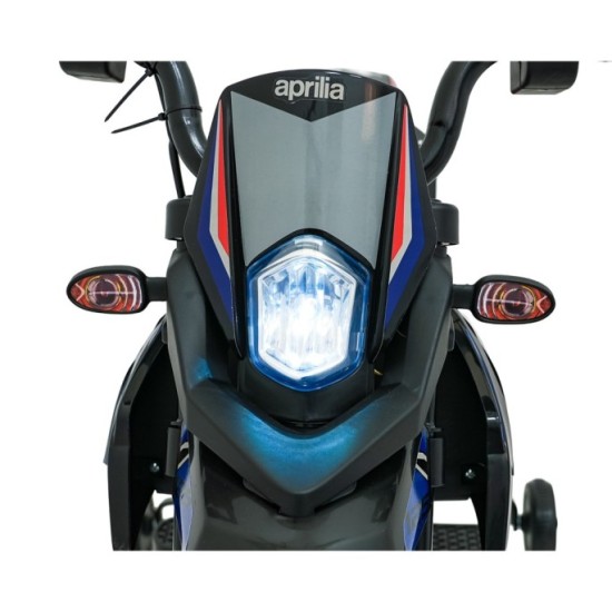 JOKO Elektrická Motorka Aprilia RX, penové kolesá, kožené sedadlo, modrá