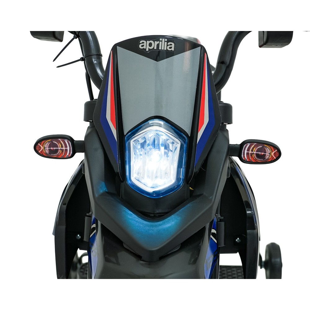 JOKO Elektrická Motorka Aprilia RX, penové kolesá, kožené sedadlo, modrá