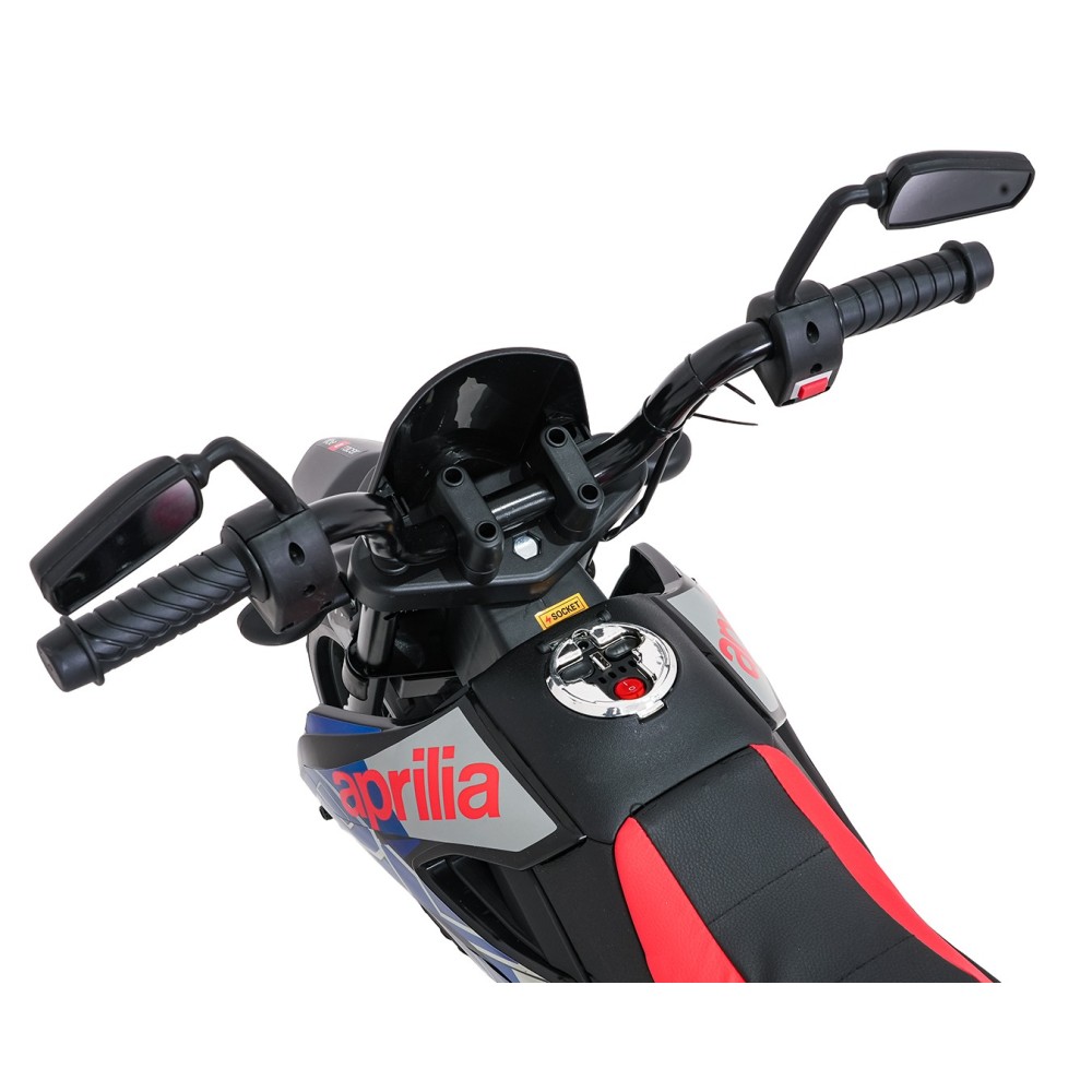 JOKO Elektrická Motorka Aprilia RX, penové kolesá, kožené sedadlo, modrá