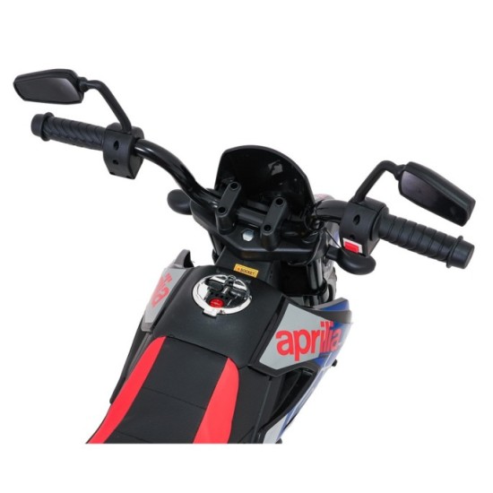 JOKO Elektrická Motorka Aprilia RX, penové kolesá, kožené sedadlo, modrá
