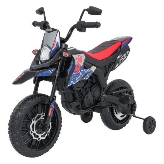 JOKO Elektrická Motorka Aprilia RX, penové kolesá, kožené sedadlo, modrá
