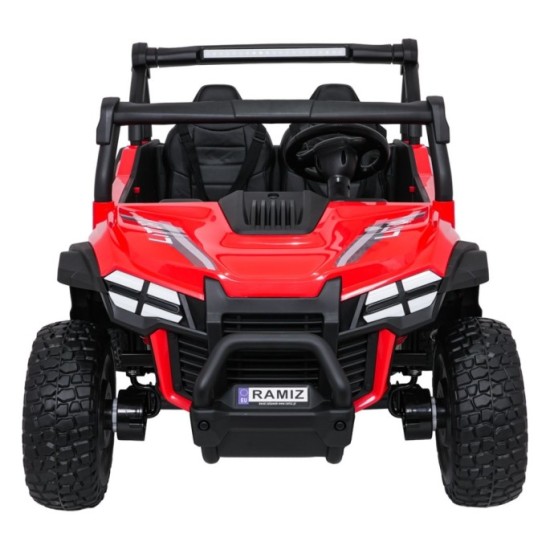 JOKO Elekrické autíčko Gravity Buggy 4x80W, penové kolesá, kožené sedadlo, FM rádio, červené