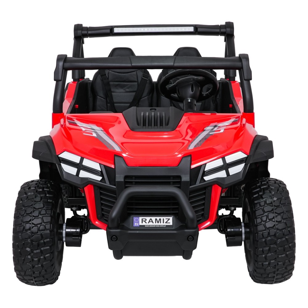 JOKO Elekrické autíčko Gravity Buggy 4x80W, penové kolesá, kožené sedadlo, FM rádio, červené