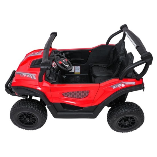 JOKO Elekrické autíčko Gravity Buggy 4x80W, penové kolesá, kožené sedadlo, FM rádio, červené