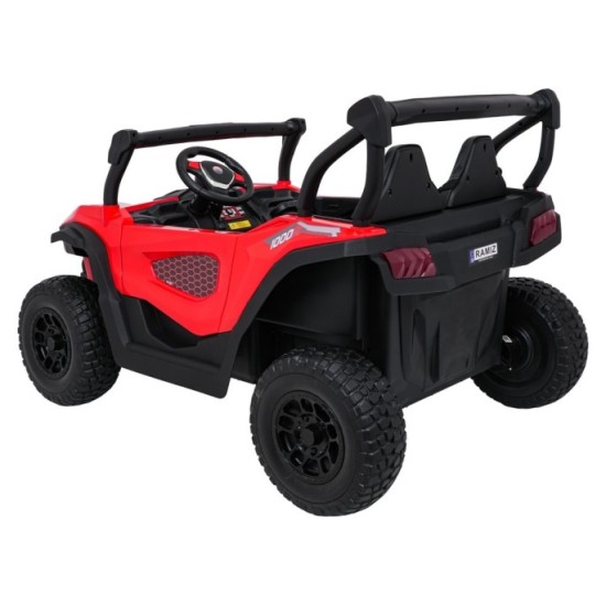 JOKO Elekrické autíčko Gravity Buggy 4x80W, penové kolesá, kožené sedadlo, FM rádio, červené