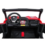 JOKO Elekrické autíčko Gravity Buggy 4x80W, penové kolesá, kožené sedadlo, FM rádio, červené