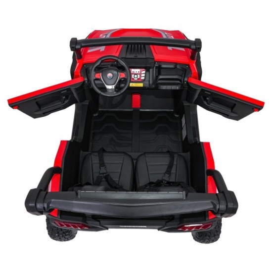 JOKO Elekrické autíčko Gravity Buggy 4x80W, penové kolesá, kožené sedadlo, FM rádio, červené