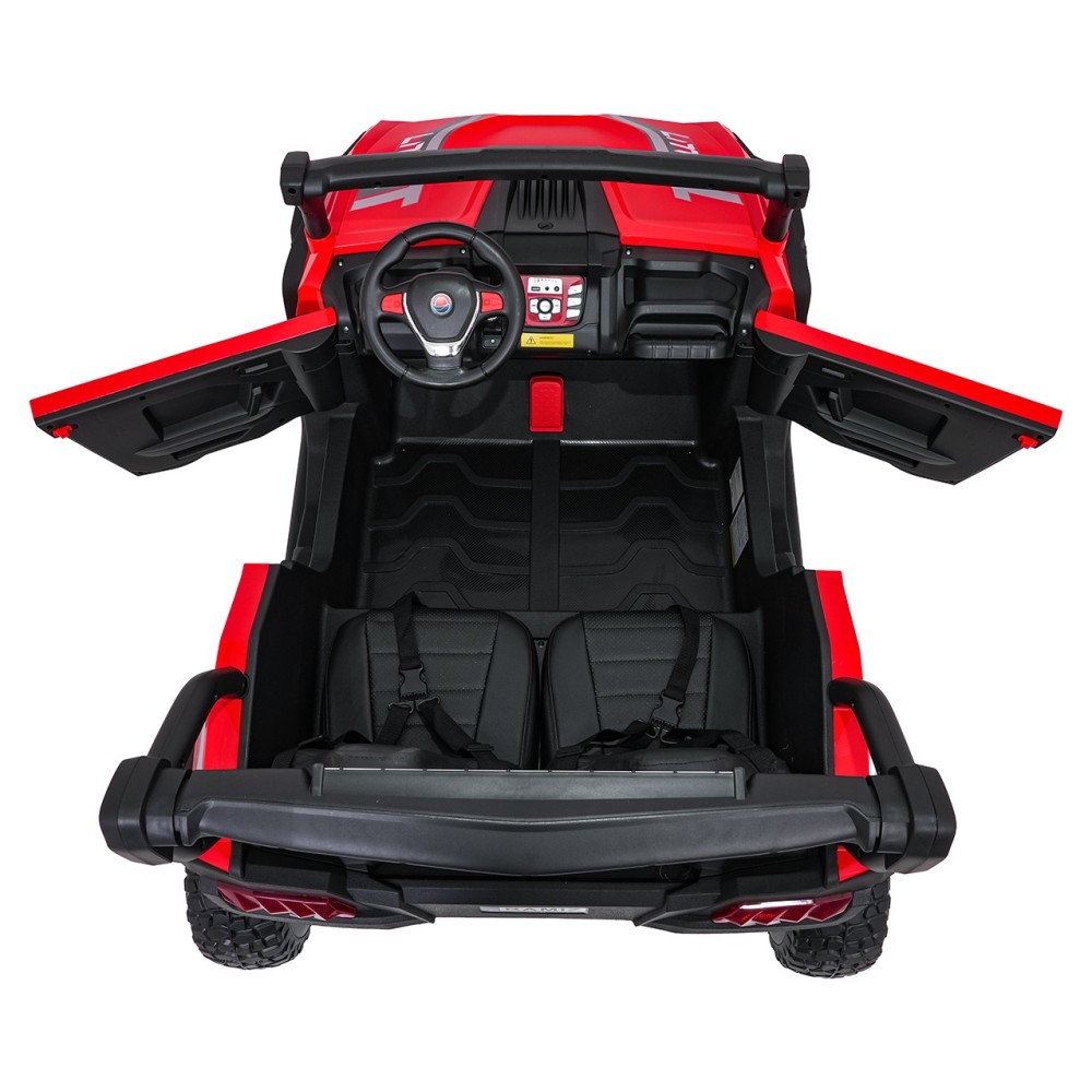 JOKO Elekrické autíčko Gravity Buggy 4x80W, penové kolesá, kožené sedadlo, FM rádio, červené
