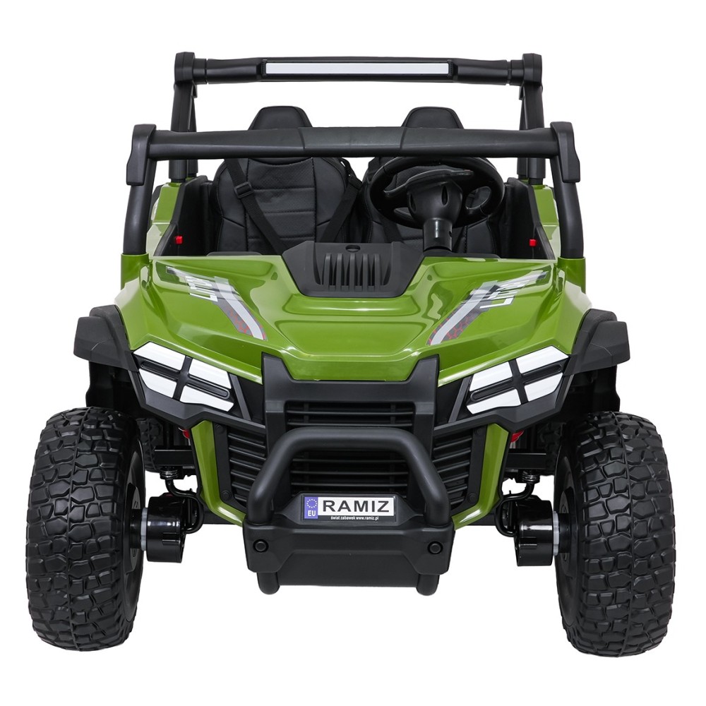JOKO Elekrické autíčko Gravity Buggy 4x80W, penové kolesá, kožené sedadlo, FM rádio, zelené