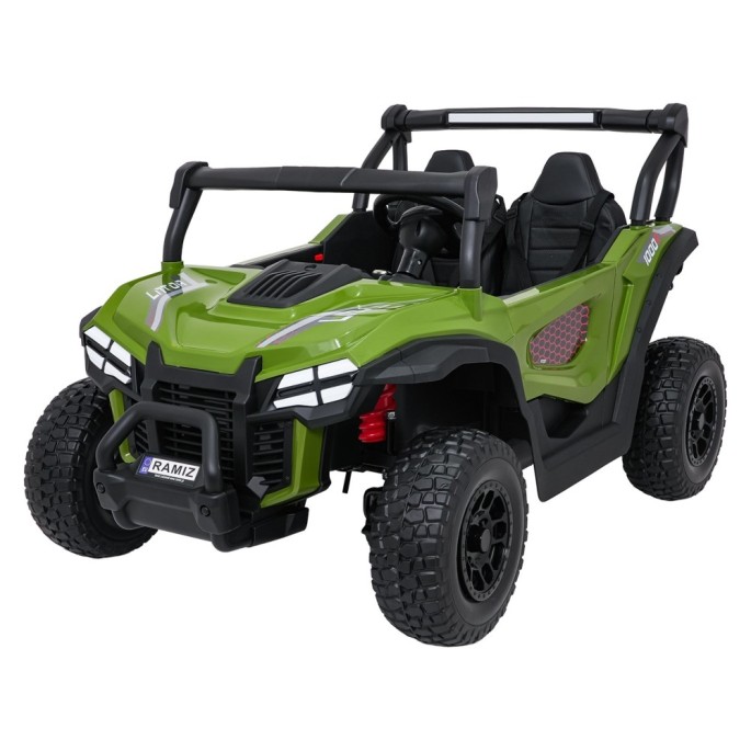 JOKO Elekrické autíčko Gravity Buggy 4x80W, penové kolesá, kožené sedadlo, FM rádio, zelené